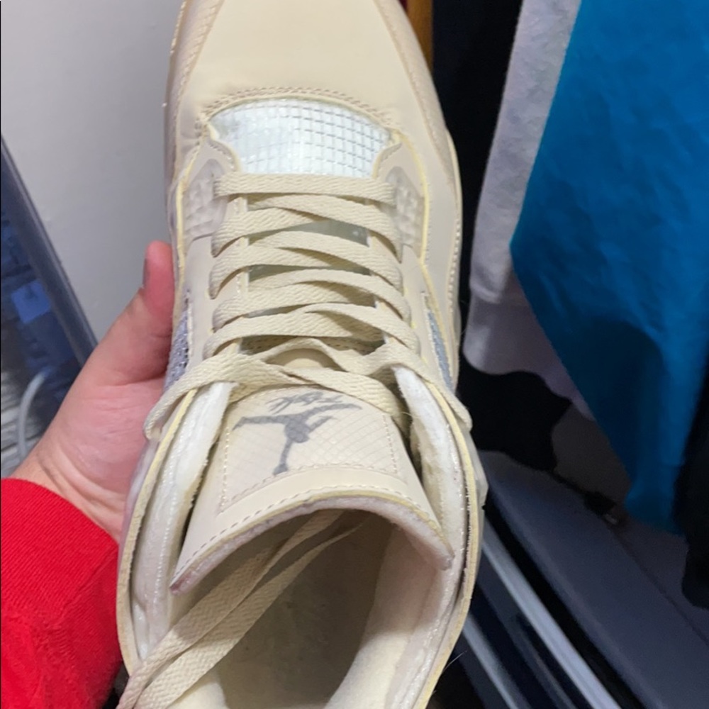 Off White “Sail” Jordan 4’s (Size 12) - Picture 5 of 8